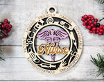 Wood Engraved Nurse Ornament