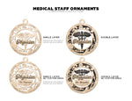 Wood Engraved Physician Ornament