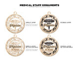 Wood Engraved Physician Ornament