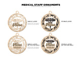 Wood Engraved Nurse Ornament